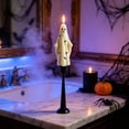 thumbnail image 1 of Clearance! Ghost Shaped Halloween Candle Holder, Halloween Black Holders with Spooky Taper Candle, for Indoor Holiday Party and Home Decor, 1 of 6