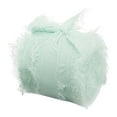 thumbnail image 1 of Clearance Gift Wrapping Paper under $1,Yards Giving Handmade Fringe Chiffon Ribbon Like Ribbons Edges Ribbon Rustic Wrapping Ribbon For Wedding Invitations Bouquets Wrapping Decorations, 1 of 9