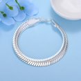 thumbnail image 1 of Gifts For Men Who Have Everything YTTAL Flat Snake Herringbone Bracelet - Silver Gold Solid Link Chain Bracelet for Men Women - 10MM Gold Plated Necklace, 1 of 6