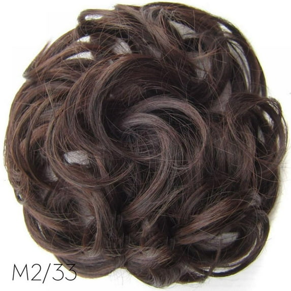 Clearance! Girl Curly Messy Ponytail Holder Hairpiece Wig Hair Ring Bun High temperature silk curling ring