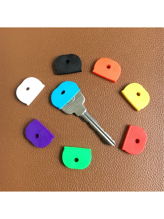 Clearance!Giyblacko 32PC Rubber Key Colorful Key Caps Covers Tags Flexible Key Covers Plastic Key Identifier Rings for Easy Identifying Keys,8Colors Semicircular Key Caps,Labeling Tags,Office