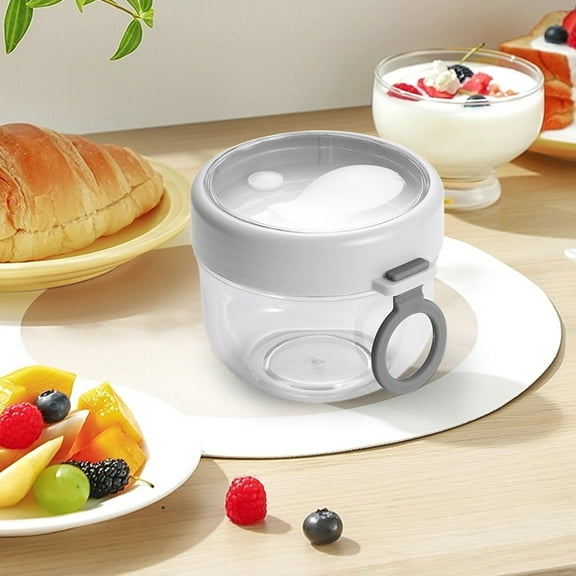 Clearance Glass&Bottle under $10 Overnight Oats Jars Cereal Milk Container Leak Proof Oatmeal Jars Yogurt Containers With Lids Oatmeal To Go Container