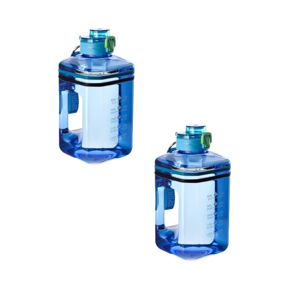 Clearance Glass&Bottle under $20 2.2L Sports Water Bottle Reusable Water Cup Portable Mug For Travel And Gym Transparent Water Kettle Square Large Capacity Unisex Sport Water Bottle For Outdoor