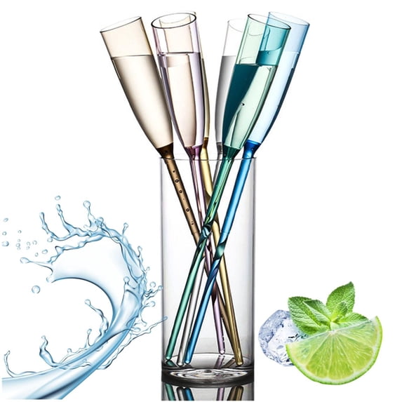 Clearance Glass&Bottle under $20 Floating Champagne Flutes Floating Champagne Glasses For The Pool Floating Wine Glass Champagne Flutes Bouquet Vintage Acrylic Colorful Transparent Glasses For W