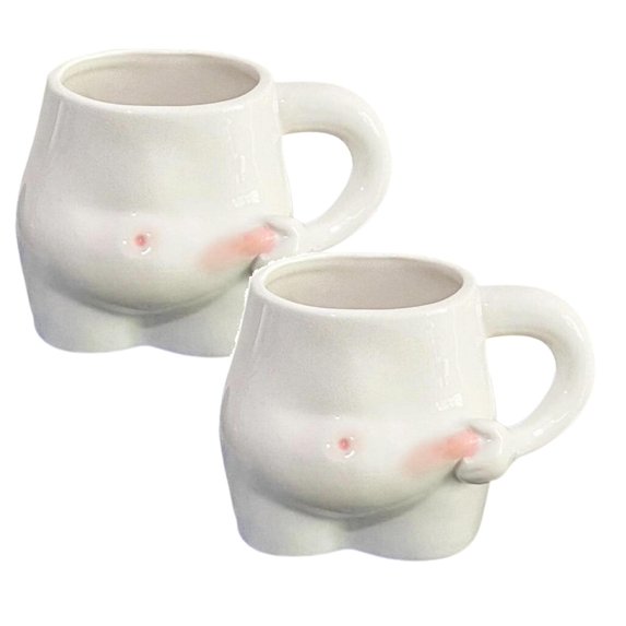 Clearance Glass&Bottle under $20 Hand Crafted Ceramic Fat Belly Mug Coffee Mug With Arm Handle Novelty Coffee Cup High Value Mugs Milk Cup Cute Cartoon Ceramic Water Cups Creative Tea Mug Gift H