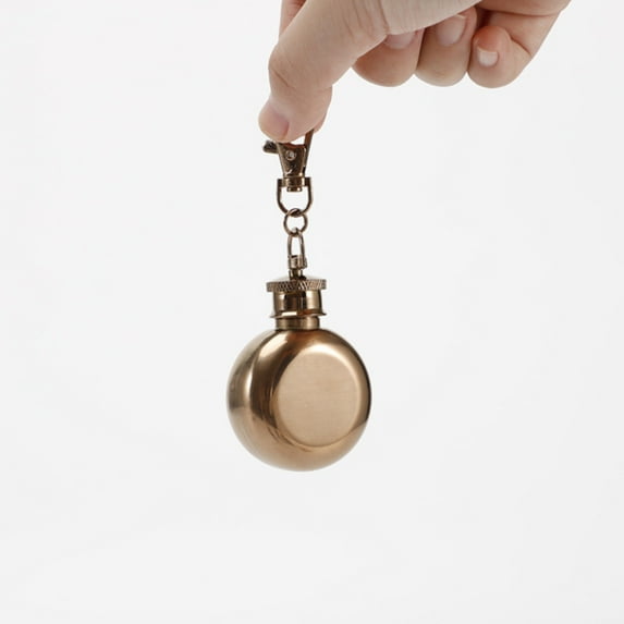 Clearance Glass&Bottle under $5 Hip Flask Portable Tour Flask Leak Proof Useful For Travel Carry A Small Round Flask With You 304 Stainless Wine Jug 1 Oz White Wine Bottle With Key Chain