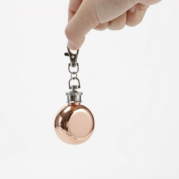 Clearance Glass&Bottle under $5 Hip Flask Portable Tour Flask Leak Proof Useful For Travel Carry A Small Round Flask With You 304 Stainless Wine Jug 1 Oz White Wine Bottle With Key Chain