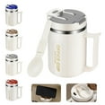 thumbnail image 1 of Clearance Glass&Bottle under $6 500ml Insulated Stainless Coffee Mug With Lid And Handle Folding Spoon Inside The Lid Multifunctional Coffee Mug For Coffee Beverages And Juices, 1 of 8