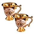 thumbnail image 1 of Clearance Glass&Bottle under $6 Qianlong Cup Antique Ornaments European Style Creative Retro Baijiu Cup Handle Cup Metal Handicraft Gift Home Decoration Tea Cup, 1 of 9