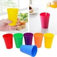 thumbnail image 1 of Clearance Glass&Bottle under $7 Early Childhood Education Kindergarten Drinking Water Cup Plastic Cup Rainbow Cup Travel Camping Six Color Plastic Cup, 1 of 3