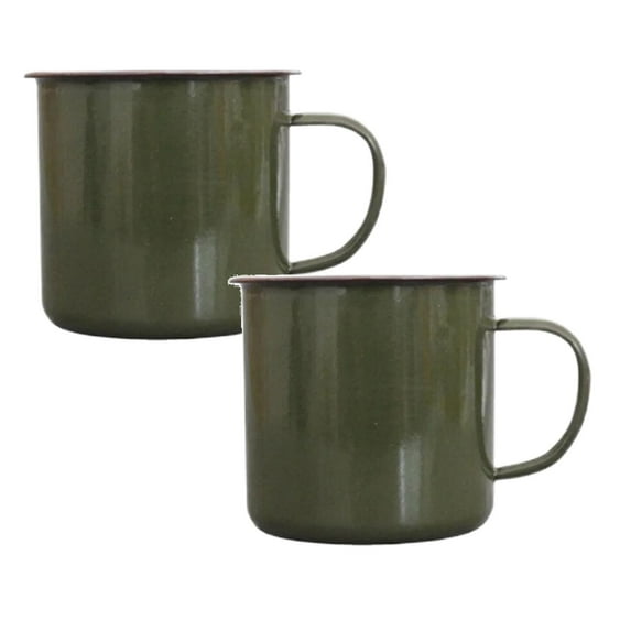 Clearance Glass&Bottle under $7 Vintage Water Coffee Mug Tea Enamel Mug Camp Drinking Cups Heat Water Mug With Non Slip Handle For Indoors And Outdoors