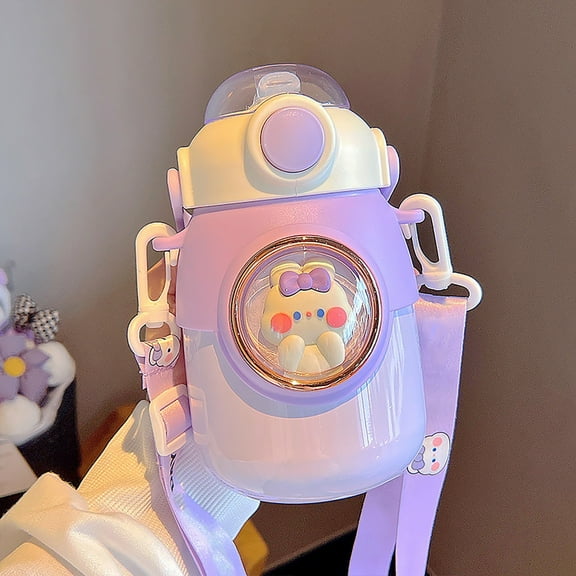 Clearance Glass&Bottle under $8 Kawaii Water Bottle With 24oz Cute Bottle Insulated Water Bottle Leak Proof Flip Top Lid Cute Stainless Steel Bottle For Boys Girls School Travel