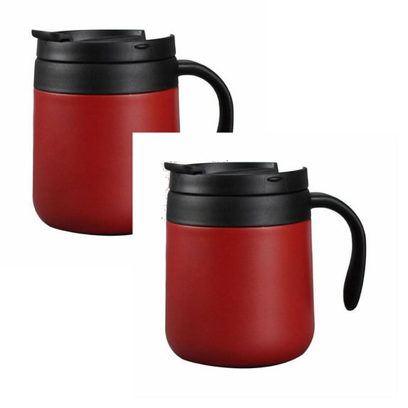 Clearance Glass&Bottle under $15 Coffee Mug With Handle 12oz Insulated Stainless Coffee Travel Mug Double Wall Vacuum Reusable Coffee Cup With Lid