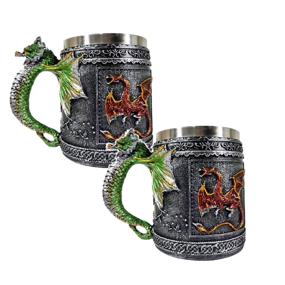 Clearance Glass&Bottle under $20 Beer Tankard Coffee Mug For Dragon Lovers Collector Ideas Beer Mug Novelty St. Day Decoration