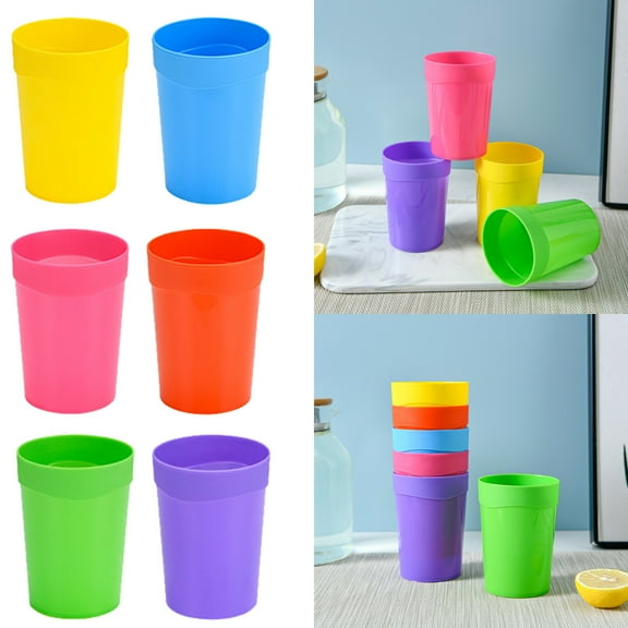 Clearance Glass&Bottle under $5,12Pcs Plastic Water Cup Brushing Teeth Drink Hand Speed Stack Toy Cup
