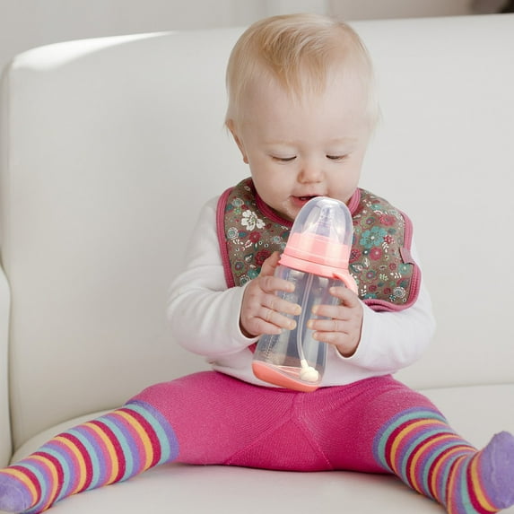 Drinking Glass 300Ml Wide Caliber Pp Baby Bottle With Handle Anti Drop Anti Flatulence Plastic Baby Bottle, Kitchen Glass&Bottle