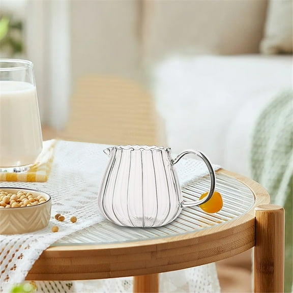 Clearance Glass&Bottle under $5 Elegant Shaped Glass Creamer Coffee Milk Creamer Pitcher/Serving Pitcher/ Pitcher/Milk Creamer Jug For Kitchen