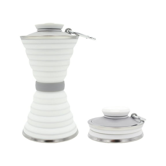 Clearance Glass&Bottle under $6 1pc Foldable Water Bottle Reusable Leakproof Silicone Sports Travel Water Bottle