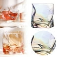 thumbnail image 1 of Clearance Glass&Bottle under $6 Special Shaped Glass Whisky Glass Wind Design Irregular Cup Frosted Cup., 1 of 5