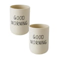 thumbnail image 1 of Clearance Glass&Bottle under $7 Bathroom Toothbrush Circular Cup Simple Plain Cup Couple Tooth Cup Good Morning, 1 of 2