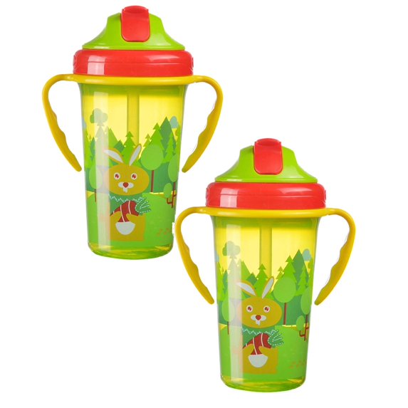 Clearance Glass&Bottle under $7 SPRING PARK Double Handle Kids Water Bottle With Lid For Toddler Kids