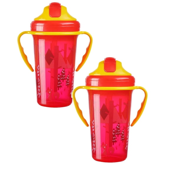 Clearance Glass&Bottle under $7 SPRING PARK Double Handle Kids Water Bottle With Lid For Toddler Kids