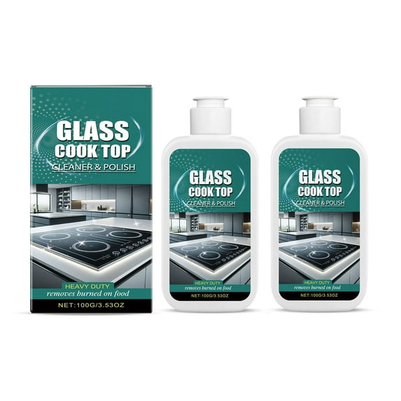 Clearance! Glass Stove Top Cleaner Kit,3.53 Oz Glass Cooktop Cleaner Non-Abrasive, Stove Oven Cleaner & Polish For Ceramic, Electric, Induction, Flat Top Stovetop, Gas B