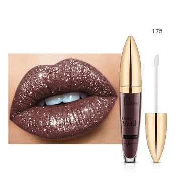 Clearance Glitter Metallic Lip Gloss Liquid Lipstick Set Makeup Kit 18 Colors Diamond Shimmer Shinning Sparkly Sparkling Pink Red Lipstick Waterproof Long Lasting Face Eye Moisturizing Gloss
