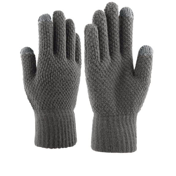Clearance Gloves Mittens Knitted Winter Fall Warm Thickened Gloves and Men's Woolen Gloves
