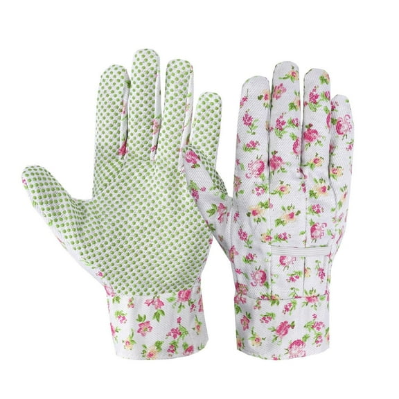 Clearance! Gloves under$1 PVC Bead Garden Gardening Gloves Garden Flower Protective Gloves