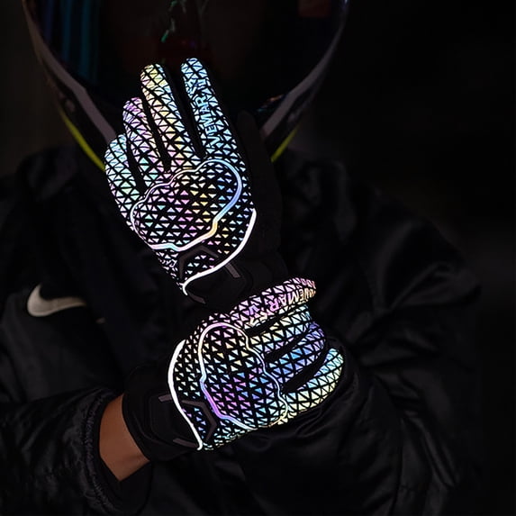 Clearance Gloves under $10,Highly Reflective Motorcycle Gloves Womens Riding Gloves Motorcycle Cushioned TPU Casing Summer