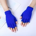 thumbnail image 1 of Clearance Gloves under $5,Women Men Winter Warm Knitted Fingerless Half Finger Gloves Knit Mitten, 1 of 3