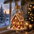 thumbnail image 1 of Clearance! Glowing Christmas Story Ornament Bells, Mini Light-Up Mini Holiday Scene with Warm LED Light, Festive Keepsake Gift for Home Christmas Party Decoration, 1 of 6