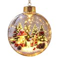 thumbnail image 1 of Clearance！Glowing Christmas Story Ornament, Clear Christmas Ornaments Balls, Light-Up Mini Holiday Scene with Warm LED Light, Festive Keepsake Gift, 1 of 4