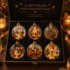 Clearance!Glowing Christmas Story Ornament, Light-Up Mini Holiday Scene with Warm LED Light, Mini Holiday Scene for Tree Mantel, Holiday Decoration & Gifting, Gingerbread, Christmas Party Decoration