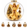 thumbnail image 1 of Clearance Glowing Christmas Story Ornament, Light-Up Mini Holiday Scene with Warm LED Light, Christmas Tree Decorations (Angel), 1 of 7