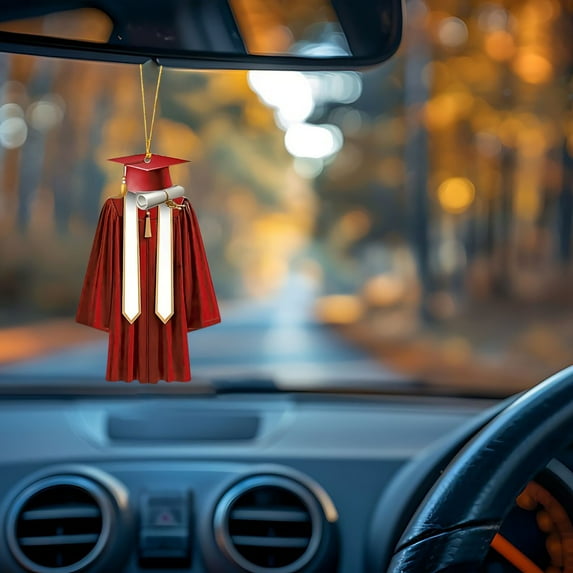 Gmogad 2025 Graduation Gown Ornament - Keepsake Decor for High School & College Grads - Wood/Acrylic Hanging Pendant - Christmas Tree or Party Decoration - Gift Idea