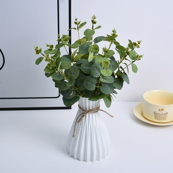 Gmogad 20pcs Silk Flower Stems, Bendable Realistic Home Wedding Decor, Durable Iron-Wire Stems for Vase Arrangements, Multi-Color Lobby Tabletop Decoration