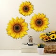 thumbnail image 1 of Gmogad 3 Piece Sunflower Wooden Hanging Signs Set, Self-Adhesive Floral Wall Decor for Home Kitchen Bedroom, Farmhouse Decorations Easy Peel and Stick, 1 of 5