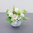 thumbnail image 1 of Gmogad Artificial Flowers 5.9" Polyester Fake Dried Bouquet with Bendable Stems for Dining Table Living Room Decor Home Centerpiece, 1 of 6