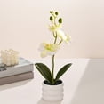 thumbnail image 1 of Gmogad Artificial Phalaenopsis Orchid 30cm Realistic PE Petals Potted Plant for Wedding Photography Home Office Decor Bendable Stems No-Watering, 1 of 9