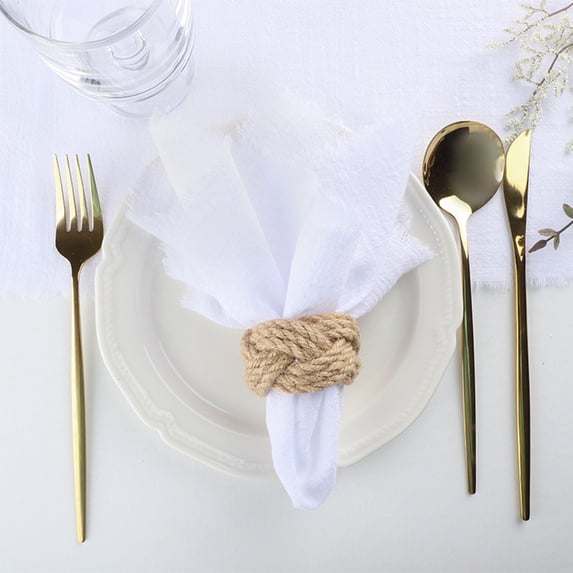 Gmogad Cotton Linen Tassel Napkins, Wrinkle-Resistant Table Setting Placemats, Washable Western Dining Cloth for Restaurant Kitchen Wedding Decor