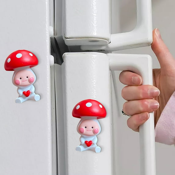 Gmogad Cute Red Mushroom Refrigerator Stickers Magnetic Decor for Kitchen Home Office Playful Gift Strong Hold Adhesive Notes Photos Memo Holder