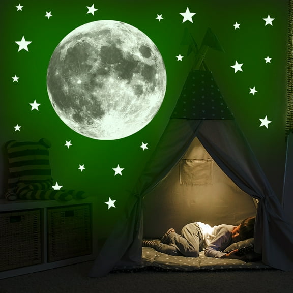 Gmogad Glow in the Dark Star Wall Stickers Removable Decals for Kids Room Nursery Bedroom Ceiling Home Decor Self-Adhesive Night Sky Theme Wholesale Pack