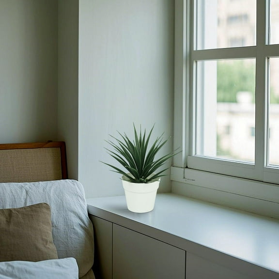 Gmogad Mini Artificial Plants Small Potted Greenery Fake Plants for Desk No Watering Needed Office Home Decor Tabletop Decoration for Bedroom Bathroom Shelf Window Indoor Spaces