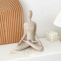 Gmogad Modern Yoga Girl Statue - European Minimalist Resin Decor for Living Room, Shelf Display | Mindful Home Accessory, Gift for Yoga Enthusiasts