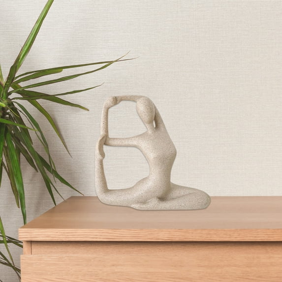 Gmogad Modern Yoga Girl Statue - European Minimalist Resin Decor for Living Room, Shelf Display | Mindful Home Accessory, Gift for Yoga Enthusiasts