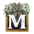 thumbnail image 1 of Gmogad Personalized Last Name Wreath, Year-Round Front Door Hanging Sign, Custom Wooden Plaque for Housewarming Wedding Holiday Decor, 1 of 1