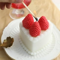 Gmogad Realistic Strawberry Cream Cake Candle, Soy Wax Aromatherapy Gift Set for Birthdays, Cute Photo Prop & Home Decor with Sweet Fragrance & Decorative Packaging