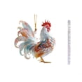 thumbnail image 1 of Gmogad Rooster Acrylic Car Hanging Ornament - Cute Backpack Pendant for Vehicle Interior Rearview Mirror Keychain Gift, 1 of 3